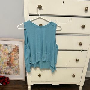 Free People Sky Blue Layered Sleeveless Tank